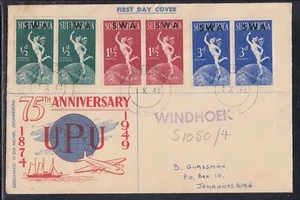 SW Africa Scott 160-2 FDC - 1949 edición UPU - Imagen 1 de 1