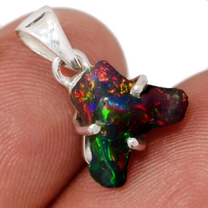 Natural Chalama Black Opal 925 Sterling Silver Pendants Jewelry CP73967 - Imagen 1 de 1