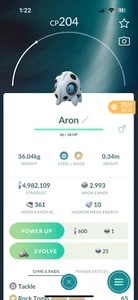 Pokemon GO - Aron | Pokedex Pokemon | Registered or Unregistered!! - Picture 1 of 1