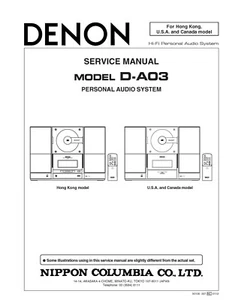 Service Manual Instructions for Denon D-A03 - Picture 1 of 1