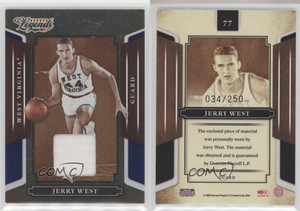 2008 Donruss Americana Sports Legends Mirror Blue Materials /250 Jerry West HOF