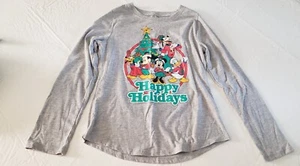 Girls size L "Disney" Mickey & Friends Christmas Long Sleeve Shirt- EUC - Picture 1 of 4