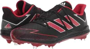 adidas adizero Afterburner 7 Baseball Cleats Black Red Bred FV9395 Men' Size 7.5 - Picture 1 of 6