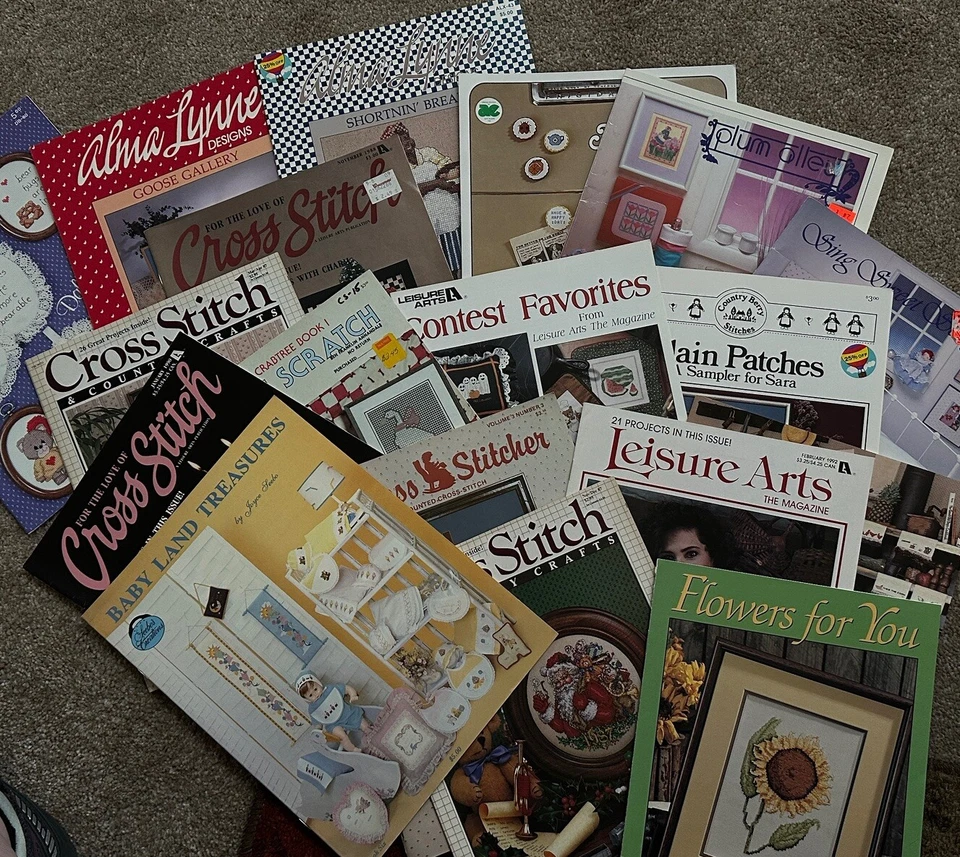 Lot 18 Cross Stitch & More Booklets Magazines Alma Lynne Crafts Hobbies Gifts - Image 1 of 4