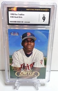 1998 Fleer Tradition David Ortiz Twins #285 CSG 9 MINT Rookie Card HOF RED SOX