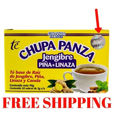 TÉ CHUPA PANZA Jengibre, Pina, Linaza Te Jengibre, Canela Piña 30 Días Foto 1 de 4
