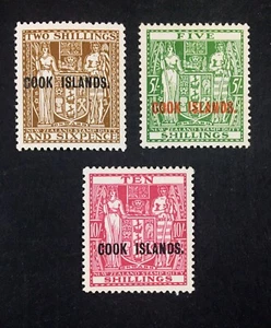 MOMEN: COOK ISLANDS SG #118-120 1936-44 MINT OG LH £188 LOT #68433* - Picture 1 of 2