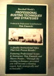 Tom Emanski-Baseball World's Professional Bunting Techniques & Strategies VHS - Picture 1 of 3