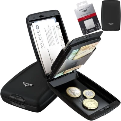 TRU VIRTU Geldbörse RFID Kartenetui Bank Karten Metall Portemonnaie Aluminium