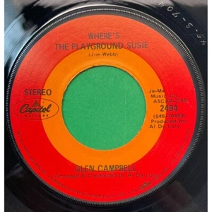 Glen Campbell Where's the Playground Susie / Arkansas 45 Country Capitol 2494 - Bild 1 von 4