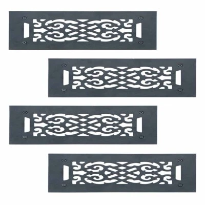 Rejilla de aire térmico negra registra montaje en pared ventilación de aire paquete de 4 renovadores suministro Foto 1 de 2