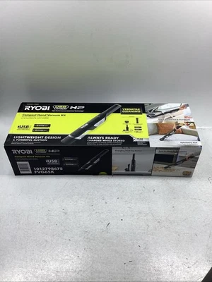 New Ryobi USB Lithium HP Compact Hand Vacuum Cleaner Kit  FVG65K - Image 1 of 4