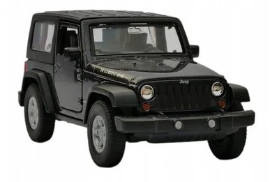 Welly Jeep Wrangler Rubicon Soft Top Graphite scala 1:34 1:39 auto da 4,5... - Immagine 1 di 4