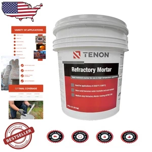 Feuerfester Hochhitzemörtel 25 Pfund - weiß, Kamin, Schornstein, ASTM-zertifiziert - Bild 1 von 7