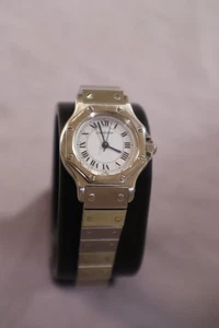 Ladies Cartier Santos Octagon Stainless Steel Automatic Watch - Picture 1 of 20