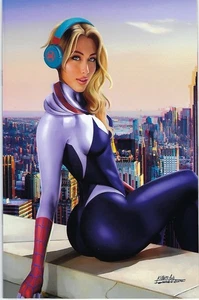 Genial Galería de Cómics Exclusiva Spider-Gwen Rocha Virgen Cubierta Lim a SOLO 100 CASI NUEVO - Imagen 1 de 1
