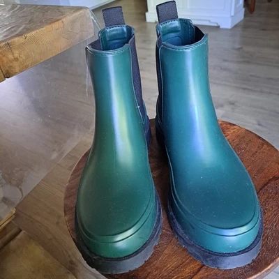 Bernardo Addison Royal Pine Botas de Lluvia Impermeables Mujer Talla 7 Nuevas  Foto 1 de 4