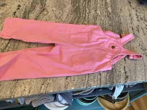 Salopette bavaglino Carhartt bambina rosa denim cotone taglia 2T - Foto 1 di 6