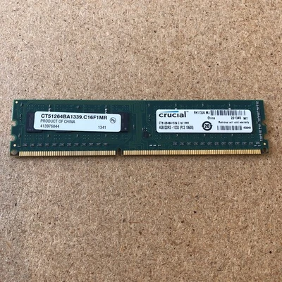 Crucial RAM 4GB DDR3-1333 PC3 10600 PC Desktop Memory - HP Dell Lenovo Acer Asus - Image 1 of 4