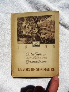1938 French HMV La Voix de Son Maitre General CATALOG Catalogue de Disques - Bild 1 von 5