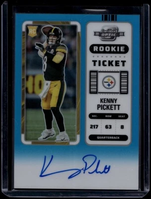 2022 Panini Contenders Optic Football Kenny Pickett #127 RC Rookie Teal /99 - Image 1 of 2