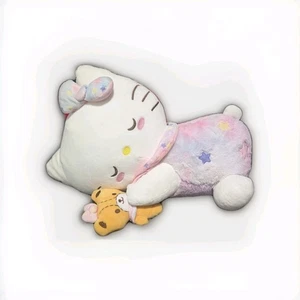Sanrio Hello Kitty And Friends 18 Zoll schlafend Plüsch liegend rosa Sterne Schleife - Bild 1 von 1