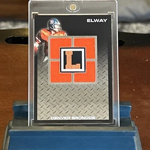 JOHN ELWAY 2008 TOPPS LETTERMAN GAME USED QUAD PATCH RELIC 2/10 DENVER BRONCOS - Picture 1 of 12