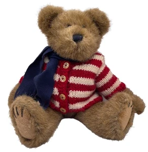 Suéter Boyds Bears Waldo Bearsworth 11” Oso de Peluche de Peluche Rojo y Blanco a Rayas - Imagen 1 de 9