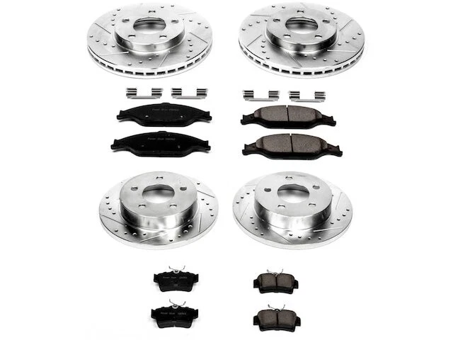 Front and Rear Brake Pad and Rotor Kit For 1999-2004 Ford Mustang 2000 MW229SC - Imagem 1 de 1