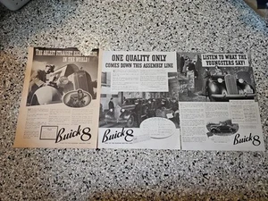Vintage Buick 8 Advertising Magazine Papers. Lot of 3. Caterpillar & Delco ads. - Picture 1 of 7
