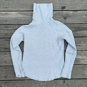 Pullover tejido gofre gris sal marina talla pequeña cuello alto Petra KUHL para mujer - Imagen 1 de 10