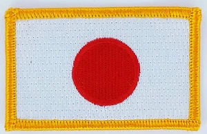 JAPANISCHE FLAGGE AUFNÄHER ABZEICHEN AUFBÜGELN NEU BESTICKT - Bild 1 von 1