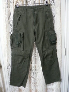 *PANTALONES TÁCTICOS OD VINTAGE UNION ARMY HOMBRE TALLA 30 (29x27) - 10,5" tiro - 14 bolsillos - algodón - Imagen 1 de 16
