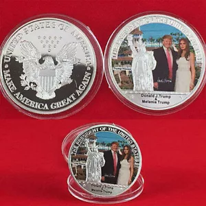 Style: Gold - The First Couple Commemorative Coin With Donald And Melania Trump - Picture 1 of 1