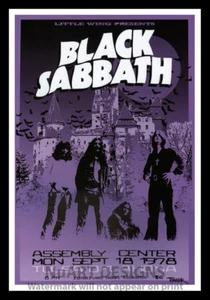 Poster Rock 'n' Roll stile vintage incorniciato "BLACK SABBATH, 1978";12x18 - Foto 1 di 1