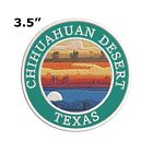 Chihuahuan Desert Texas Sunset Moon Embroidered Patch Iron-On Applique Nature