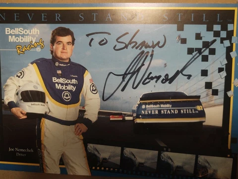 1995 JOE NEMECHEK "BELLSOUTH MOBILITY RACING" #87 NASCAR BUSCH SERIES Autograph Cover
