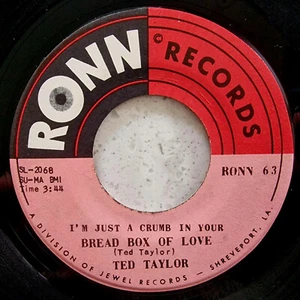 Ted Taylor ** I'm Just A Crumb In Your Bread Box Of Love 1971 US Import Soul 7" - Picture 1 of 2