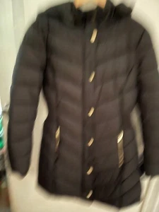 Black Puffer Jacket Size 10 - Picture 1 of 10