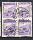 CHILE small town cancel PAILAHUEQUE on 50c violet block of 4