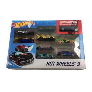 HOT WHEELS 9 - 9 DIECAST CAR SET ASSORTED CARS WITH EXCLUSIVE MODEL NIB - Picture 1 of 6