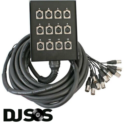 Pulse PLS00330 20M 12 Way XLR Multicore Snake Stage Box Band PA System Studio - Image 1 of 1