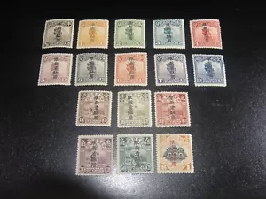 CINA 1915 Sinkiang Sc#1-16 spazzatura e contadino Surch set completo MNH XF - Foto 1 di 2