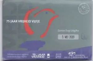 Nederland coincard 2020 - 5 euro eerste dag / 75 jaar Vrijheid Read !!!! - Bild 1 von 1
