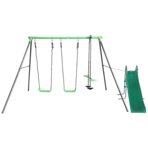 Lifespan Hurley 2 Kids Outdoor Swing Set with Free Standing 1.8m Slide - Picture 1 of 4