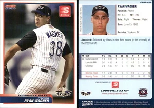 Ryan Wagner 2004 Choice Louisville Bats #29 RC Card FREE SHIP *AutographDen* - Picture 1 of 1