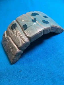 Vintage Coppia Ponti Giapponesi Ceramica Acquario Nuovi 4 1/2”Perfetti Decorazione Giardino Fata - Foto 1 di 4