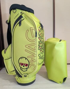 NEW Swag Golf Caddy Bag Pu Leather 10 type 4.7Kg Stand with Hood Cover JP D702 - Picture 1 of 12
