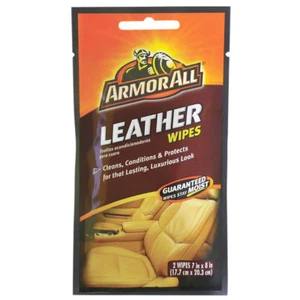 Armor All Leather Wipes Cleans, Conditions & Protects, 2 Wipes - Picture 1 of 1