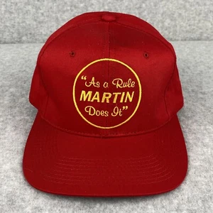 Vintage As a Rule Martin Does It Strapback Mütze Kappe rot verstellbar Handwerker - Bild 1 von 7